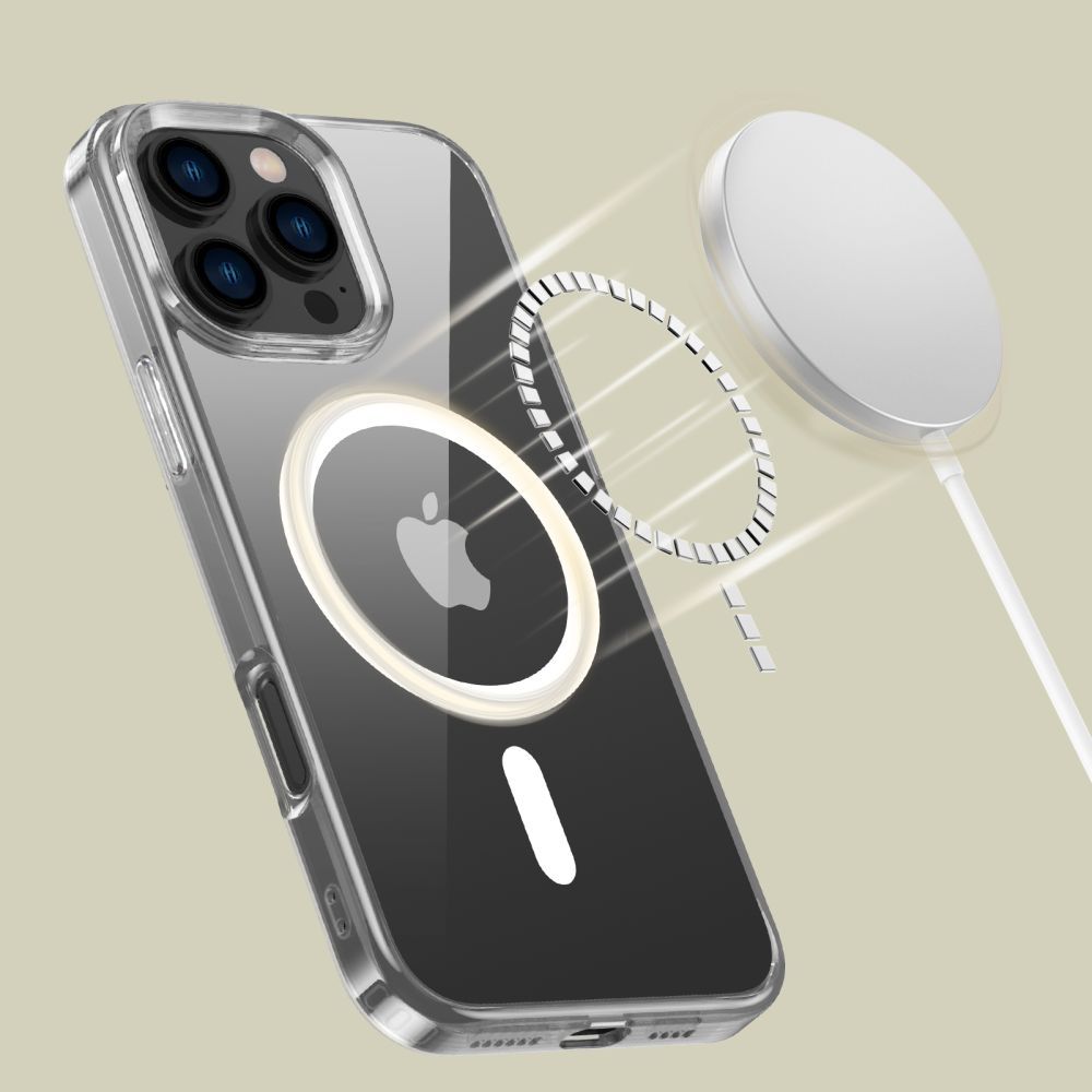 Etui Tech-Protect Flexair Hybrid do MagSafe do iPhone 16 Pro Max, przezroczyste